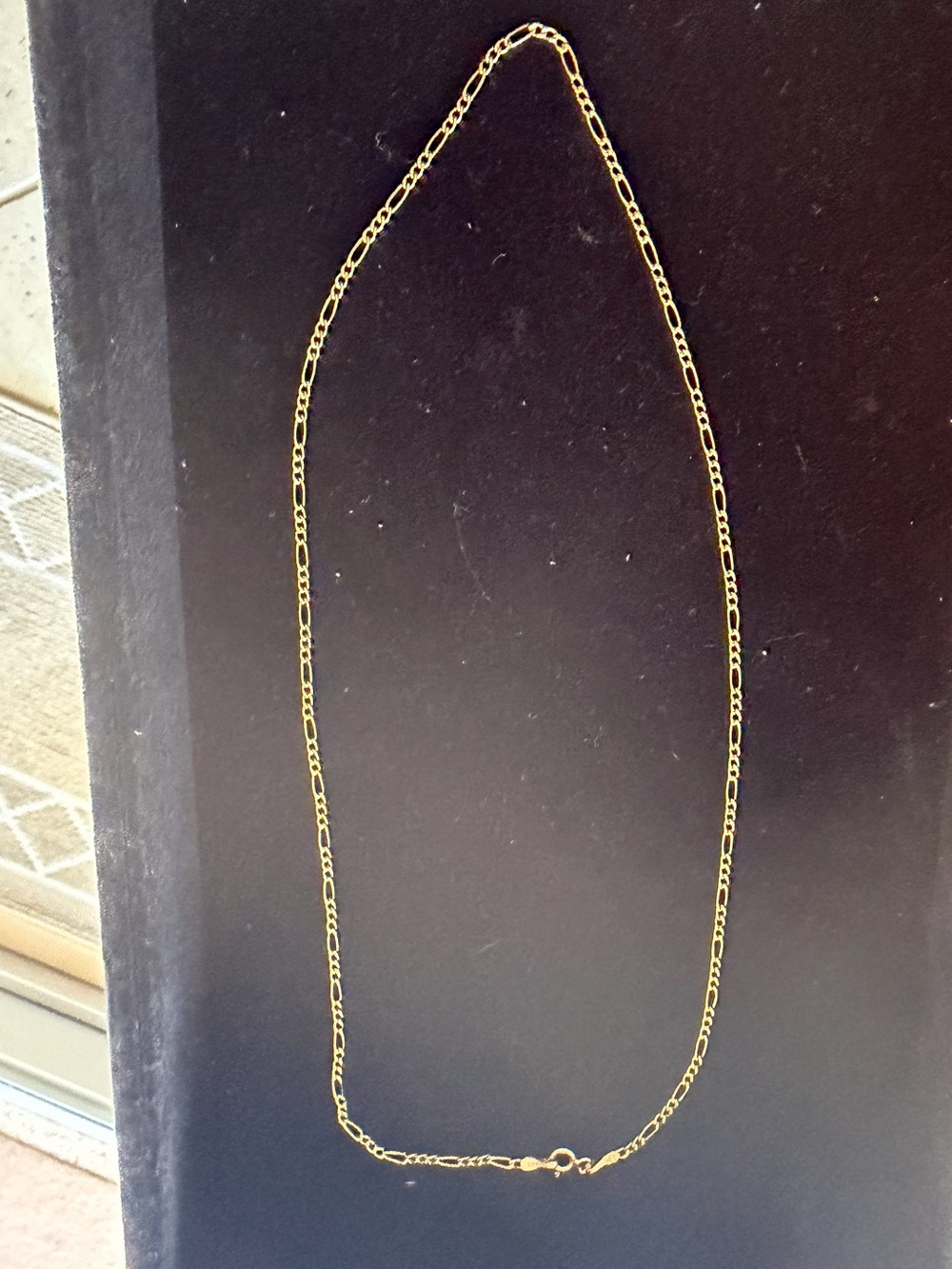 Classic 10k Gold Link Figueroa Necklace - Elegant Jewelry 18 inches